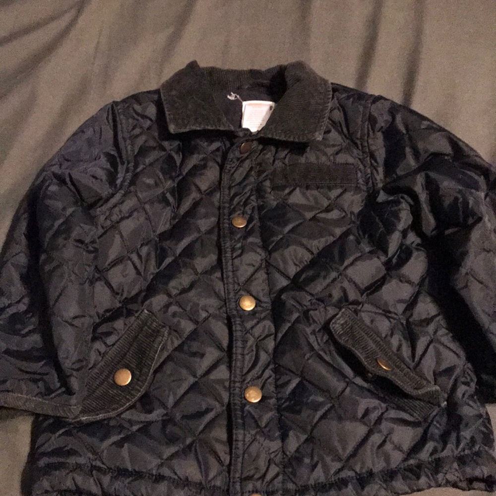 Kids Blue Quilted Winter Jacket in 2T/3T Size
